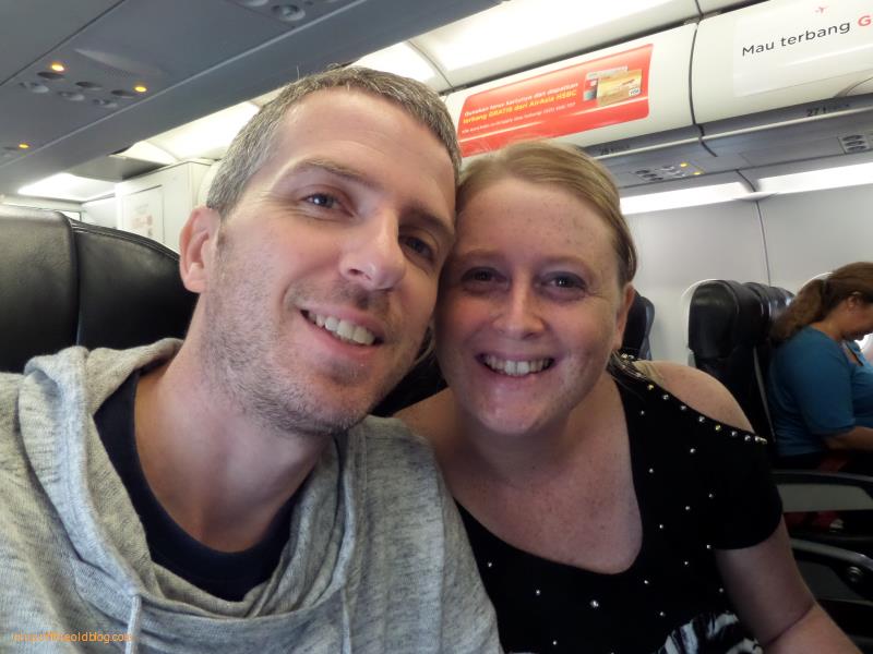 Our first flight, Singapore - Bali